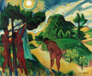 Zomer in Nidden door Max Pechstein
