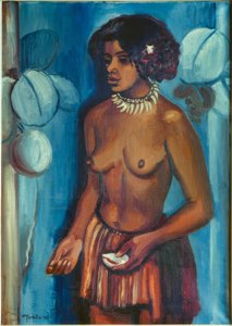 Yuka met de schelp door Max Pechstein