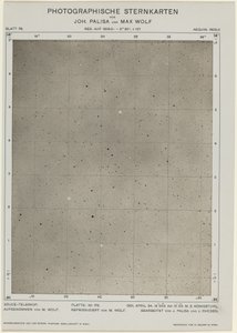 Fotografische Sterrenkaarten (24 april 1901) door Max Wolf and Joh. Palisa