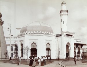 Panorama van de Nobel Company, de All-Russia Exhibition, Nizhny Novgorod, Rusland, 1896 door Maxim Dmitriev