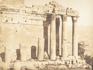 Colonnade occidental du Temple de Jupiter, à Baälbek Héliopolis, 15 september 1850