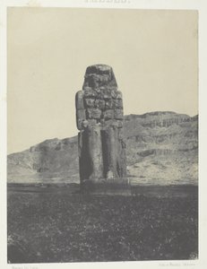 Gournah, Standbeeld van Memnon; Thebe door Maxime Du Camp