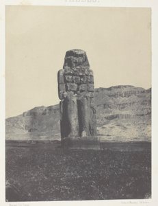 Gournah, Standbeeld van Memnon; Thebe door Maxime Du Camp