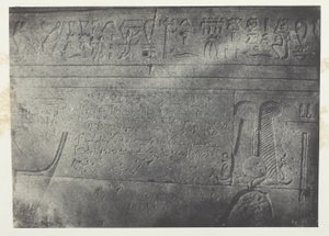 Grote tempel van Isis in Philoe, Demotische inscriptie; Nubië, plaat 76 uit het album "Egypte, Nubië, Palestina en Syrië" (1852) door Maxime Du Camp