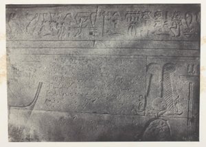 Grote tempel van Isis in Philoe, Demotische inscriptie; Nubië, plaat 76 uit het album "Egypte, Nubië, Palestina en Syrië" (1852) door Maxime Du Camp