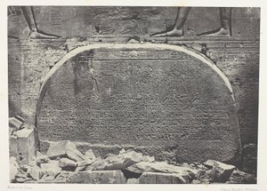 Grote tempel van Isis in Philoe, Proscynema (Act of Adoration); Nubië, plaat 75 uit het album "Egypte, Nubie, Palestina et Syrie" (1852) door Maxime Du Camp
