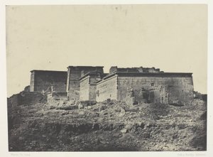 Grote tempel van Isis in Philoe, algemeen zicht vanuit het noorden; Nubië, plaat 80 uit het album "Egypte, Nubië, Palestina en Syrië" (1852) door Maxime Du Camp