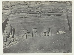 Ibsamboul, algemeen uitzicht op de grote tempel van Phrè, Nubië, 1849-1851, gedrukt 1852