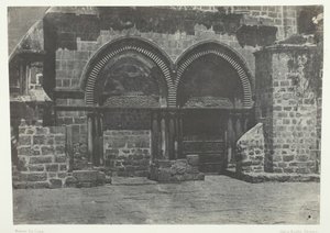 Jeruzalem, onderste arcades van de Heilig Grafkerk, Palestina, 1849-51, gedrukt 1852 door Maxime Du Camp