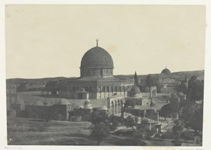 Jeruzalem, Moskee van Omar, Palestina, 1849-51, gedrukt 1852 door Maxime Du Camp