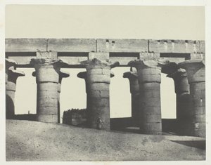 Louqsor, Grote Colonnade van het Paleis; Thebe door Maxime Du Camp