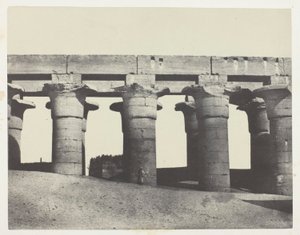Louqsor, Grote Colonnade van het Paleis; Thebe door Maxime Du Camp