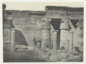 Médinet-Habou, Peristyle van het paleis van Ramsès-Méiamoun; Thebe door Maxime Du Camp