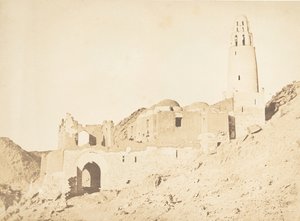 Moskee van Belal, ten zuiden van Philae Rechteroever, 11 april 1850 door Maxime Du Camp