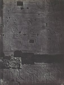Nubië. Grote Tempel van Isis A Philoe. Westelijke muur, 1850 door Maxime Du Camp