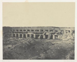 Palais de Karnak, Privé-appartementen van het paleis, Promenoir de Tôthmès III; Thebe door Maxime Du Camp