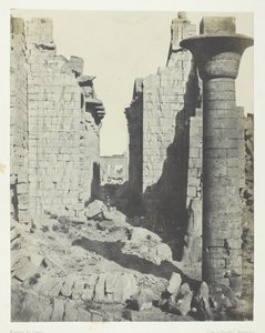 Paleis van Karnak, Hof van de Bubastieten en Hoofdingang van de Hypostyle Zaal, Thebe, 1849-51 door Maxime Du Camp