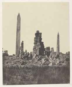 Paleis van Karnak, De Obelisken; Thebe door Maxime Du Camp
