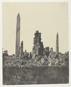 Palais de Karnak, Les Obélisques, Thebe, 1849-51, gedrukt 1852 door Maxime Du Camp