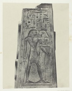 Palais de Karnak, Pilaar voor het Granieten Heiligdom; Thebe door Maxime Du Camp