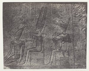 Palais de Karnak, Externe sculpturen van het granieten heiligdom; Thebe door Maxime Du Camp