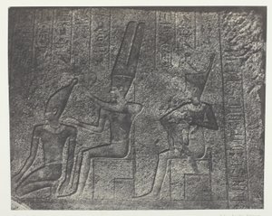 Palais de Karnak, Externe sculpturen van het granieten heiligdom; Thebe door Maxime Du Camp