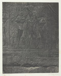 Paleis van Karnak, Externe Sculpturen van het Granieten Heiligdom, Thebe, 1849-51, gedrukt 1852 door Maxime Du Camp