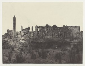 Paleis van Karnak, Algemeen uitzicht op de ruïnes, genomen in het noorden; Thebe door Maxime Du Camp
