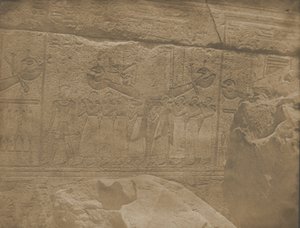Paleis van Karnak, buitenbeelden van het granieten heiligdom, 1849-51