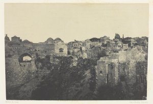 Westelijke wijk, Jeruzalem; Palestina door Maxime Du Camp