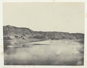 Oostelijke Oever van de Nijl Dorp van Bab, Uitzicht naar het Zuiden Philoe, Nubië, 1849-51, gedrukt 1852