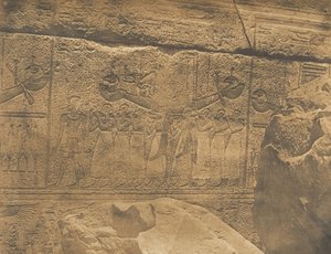 Buitensculpturen van het Granieten Heiligdom van het Paleis van Karnak Thebe Philippe-A..., 1849-50