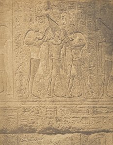 Buitensculpturen van het Granieten Heiligdom van het Paleis van Karnak door Maxime Du Camp