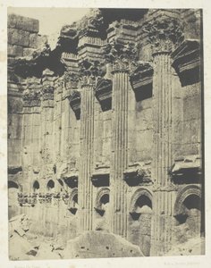 Tempel van Jupiter in Baalbeck (Heliopolis, Binnen-Naos; Syrië) door Maxime Du Camp