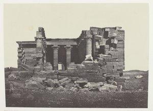 Tempel De Maharakkah (Hièra Sycaminos Des Grecs); Nubië, plaat 96 uit het album "Egypte, Nubie, Palestina et Syrie" (1852) door Maxime Du Camp