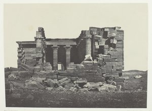 Tempel van Maharakkah Hièra Sycaminos van de Grieken, Nubië, 1849-51, gedrukt 1852 door Maxime Du Camp