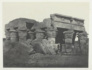 Tempel van Ombos, Opper-Egypte, plaat 65 uit het album "Egypte, Nubie, Palestina en Syrie" (1852) door Maxime Du Camp