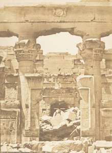 Tempel van Kalabcheh - Tussen mediale kolommen van de Pronaos, 8 april 1850
