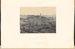 Thebe. Paleis van Karnak. Algemeen zicht op de ruïnes, kijkend naar het oosten. door Maxime Du Camp