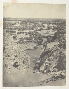 Vue Cavalière De La Seconde Cataracte; Nubie, plaat 111 uit het album "Egypte, Nubie, Palestine et Syrie" (1852) door Maxime Du Camp
