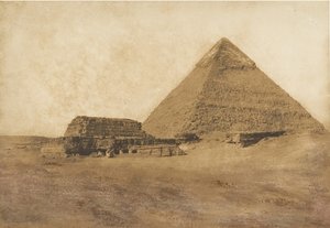 Uitzicht op de tweede piramide, gezien vanuit het zuidoosten door Maxime Du Camp