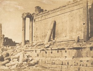Vue du Temple de Jupiter, à Baâlbek Héliopolis, 15 september 1850 door Maxime Du Camp