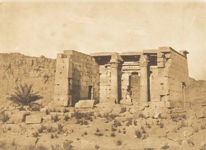 Vue du Temple de Tafah Taphis, 9 april 1850 door Maxime Du Camp
