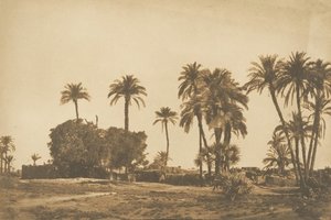 Vue du Village de Hamarneh, près de Dendérah Rive droite, 1849-50