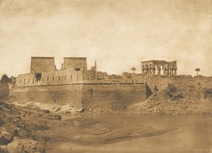 Algemeen uitzicht op het eiland Philae, genomen vanaf de zuidpunt van het eiland Begueh, 1849-50