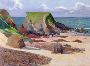 Zeewier oogsten, 1891 door Maxime Emile Louis Maufra