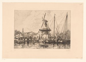 Gezicht op Haarlem door Maxime François Antoine Lalanne