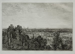 Bordeaux, uitzicht vanaf de kust van Cénon