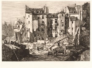 Sloopwerkzaamheden voor de aanleg van de rue des Écoles door Maxime Lalanne