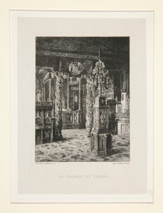 La galerie de chêne, pl. 6 uit de suite Chez Victor Hugo door Maxime Lalanne